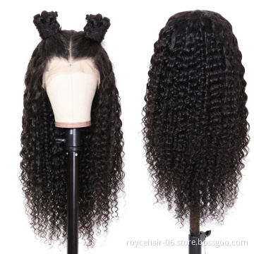10 Inch 26 Inch Deep Wave Lace Front Wig Brazilian Cuticle Aligned 1 Year Warranty Human Hair